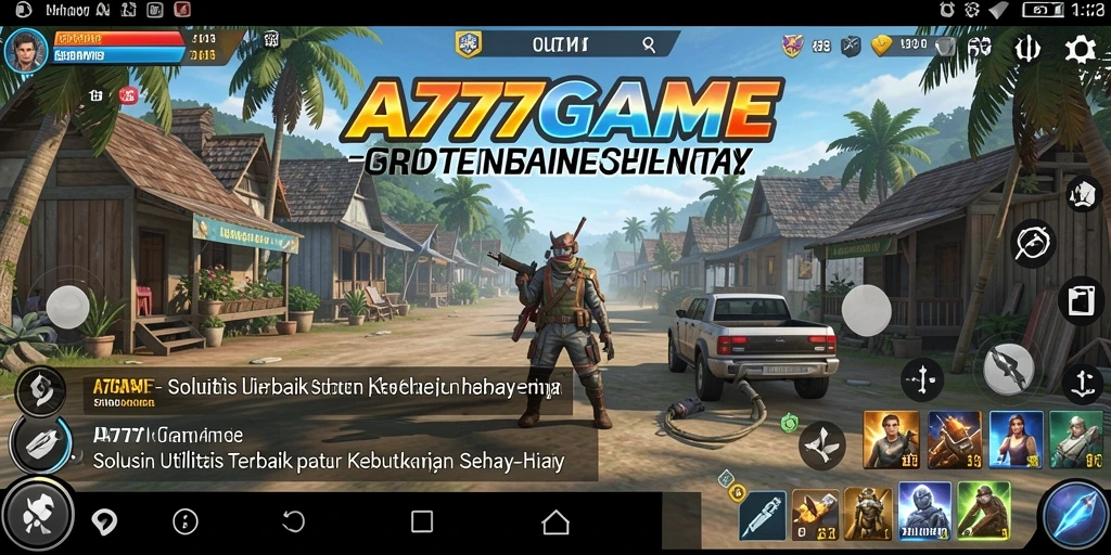 Tampilan antarmuka A777GAME yang sederhana dan intuitif.