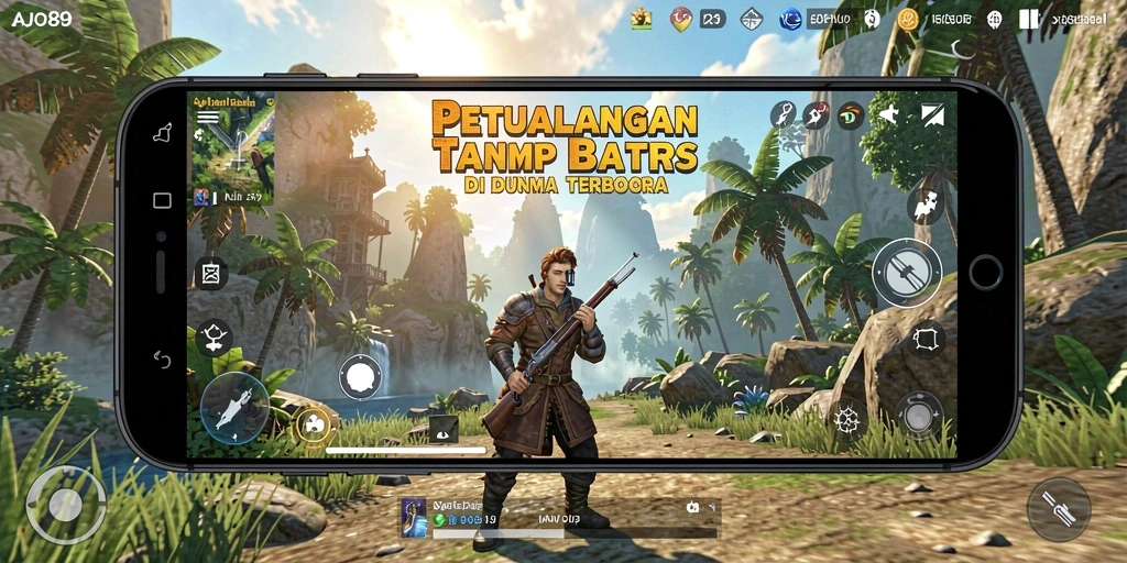 Screenshot AJO89 menampilkan pemain menjelajahi dunia terbuka yang menakjubkan.
