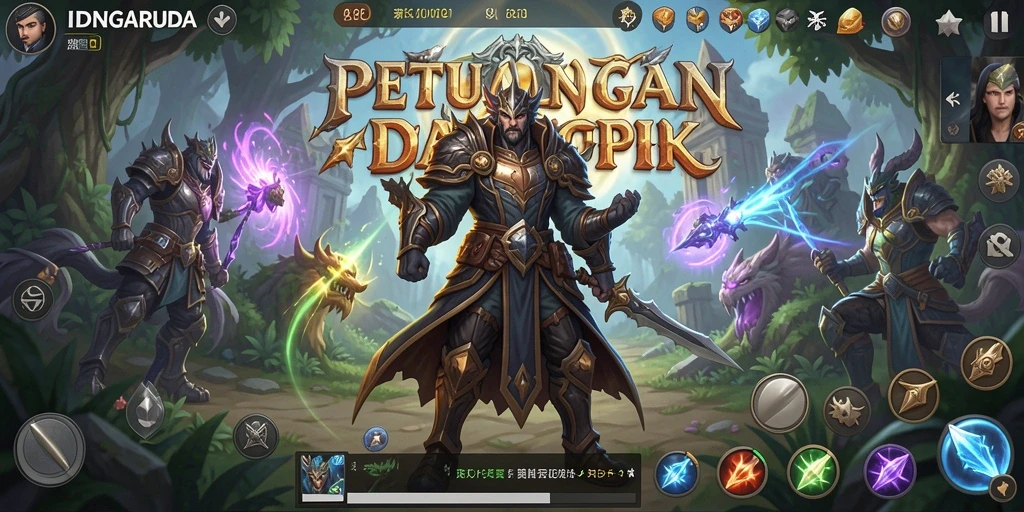 Tampilan gameplay epik dari IDNGARUDA yang menonjolkan pertarungan seru.