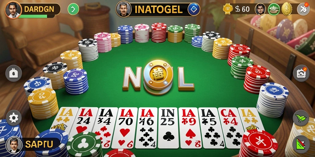 Screenshot gameplay Gaple di INATOGEL yang penuh keseruan.