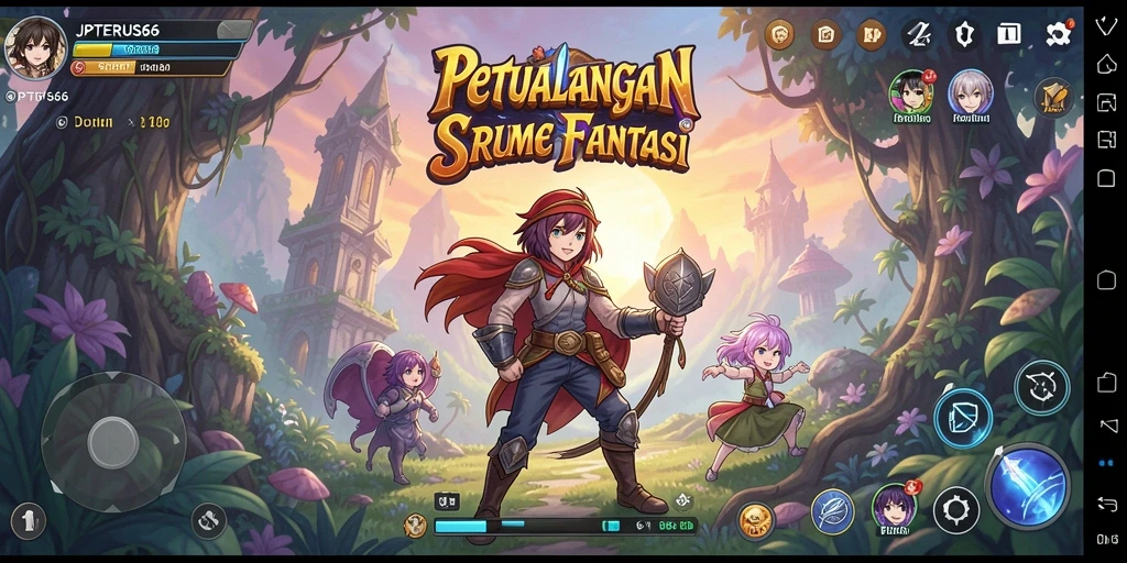 Tampilan gameplay menarik di dunia Anime yang penuh petualangan.