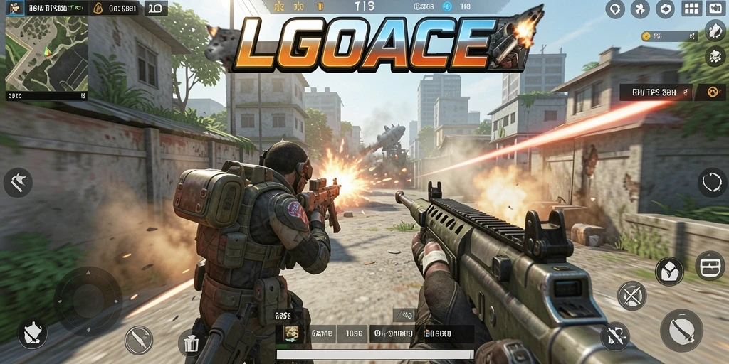 Tampilan gameplay <strong>LGOACE</strong> yang penuh aksi dan strategi di arena pertempuran.