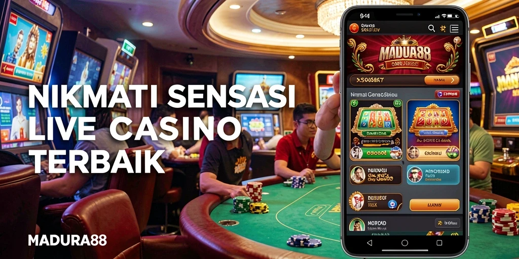 Tampilan gameplay Live Casino yang menarik dan interaktif di MADURA88.