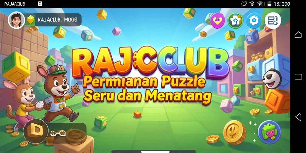 Tangkapan layar menunjukkan gameplay menarik dan level beragam di RAJACLUB.